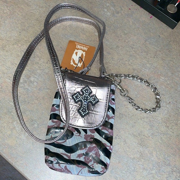 Hananel Crossbody Bag Cellphone Cig Case NWT Wrist hand strap - Picture 1 of 10